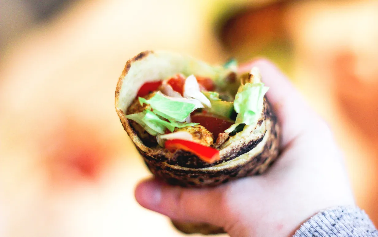 Glutenfria tortillabröd med grönsaker