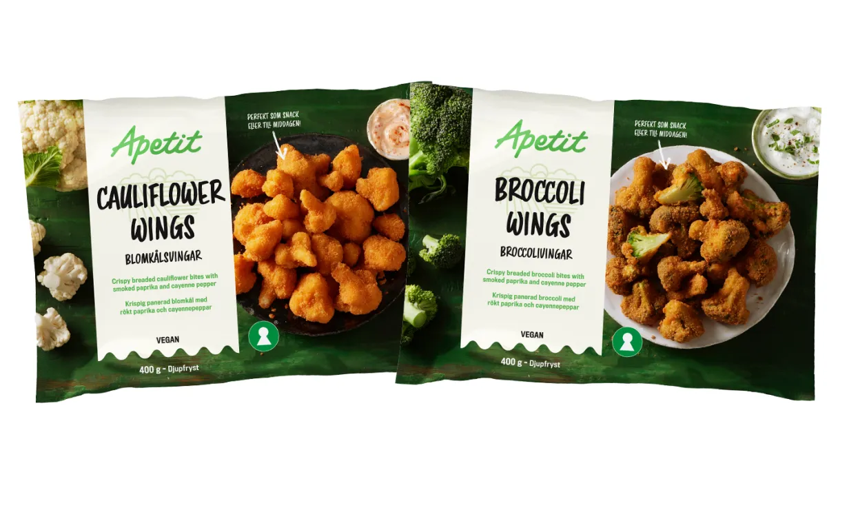 Blomkålswings och broccoliwings från Apetit