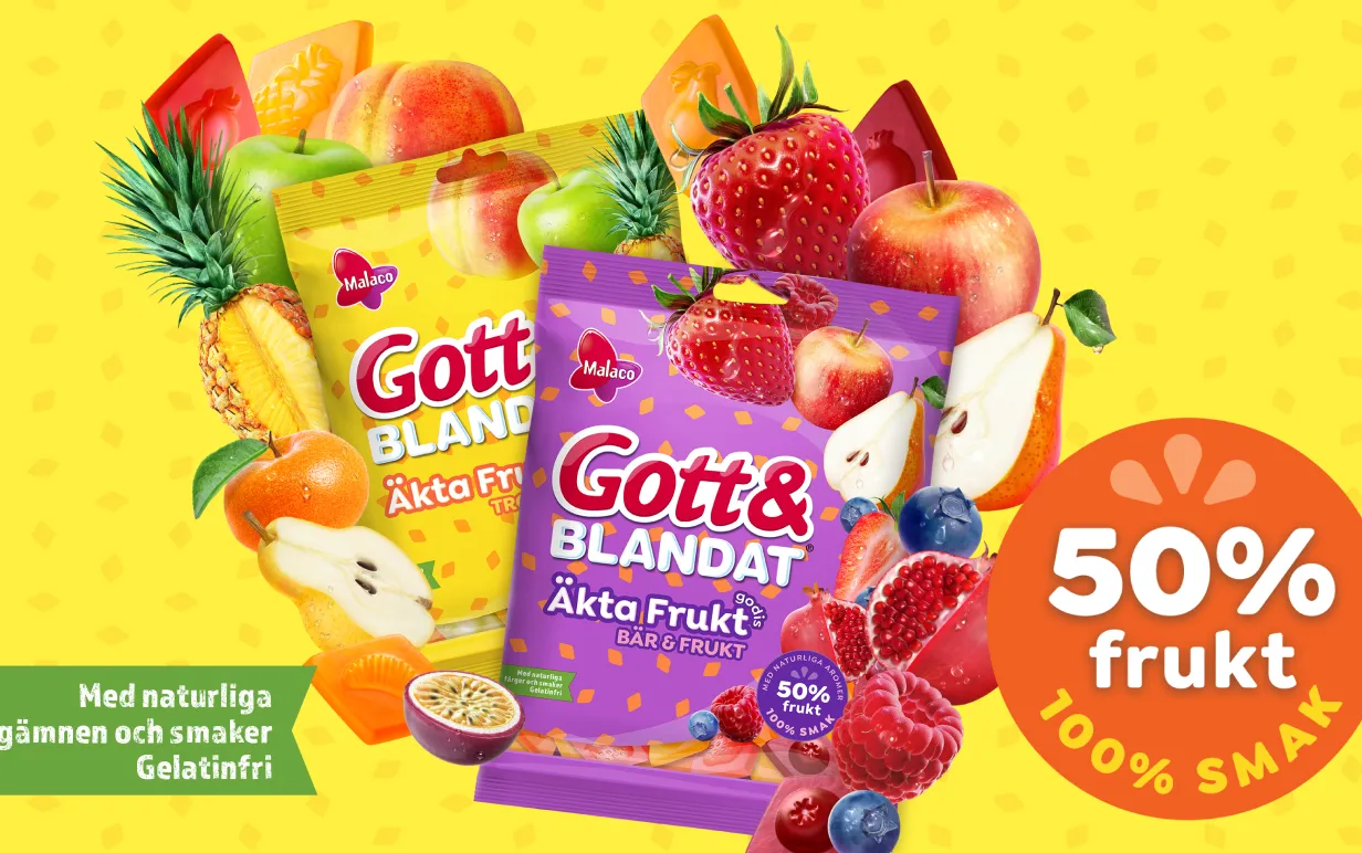 Malaco Gott &amp; Blandat äkta frukt
