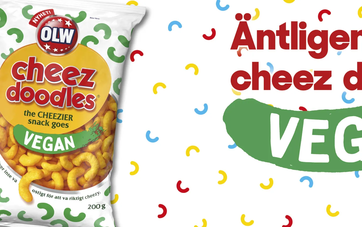 Veganska ostbågar cheez doodles nyhet