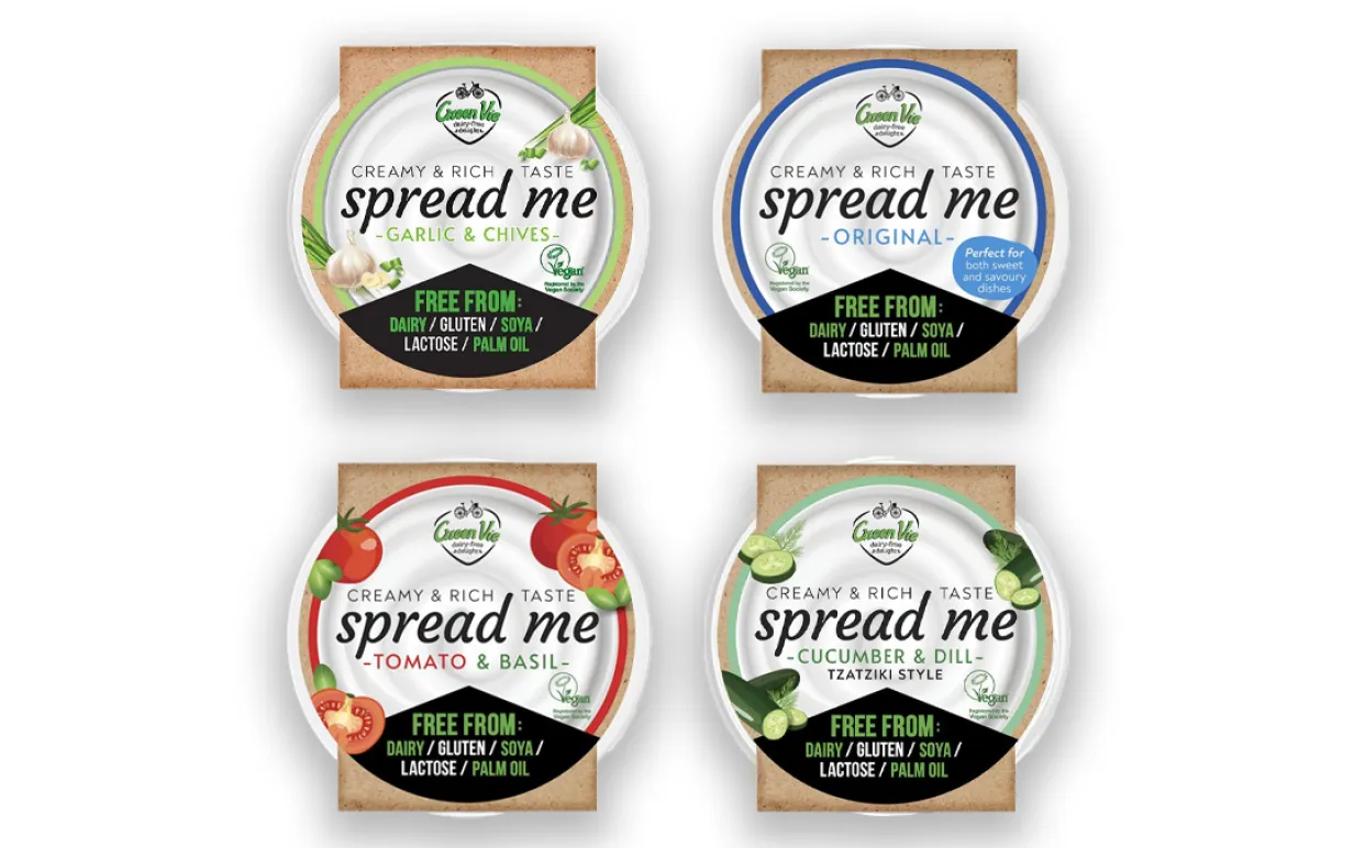4 burkar med vegansk spread
