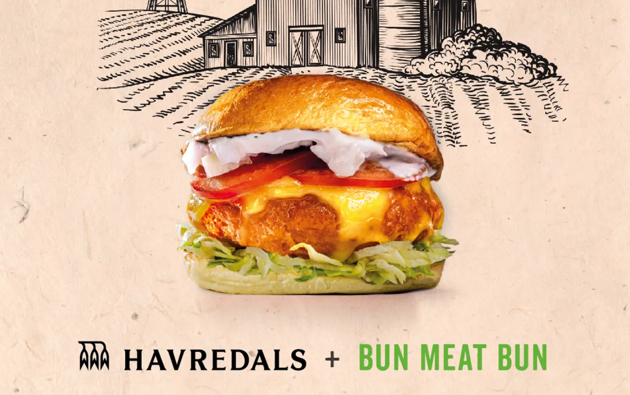 vegansk kycklingburgare på en gammal westen affisch