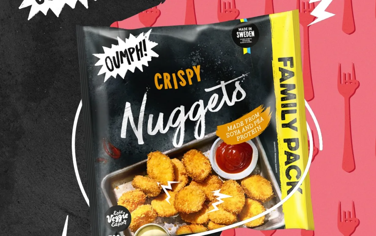 En produkt från oupmh! mot en orange och svart bakgrund.