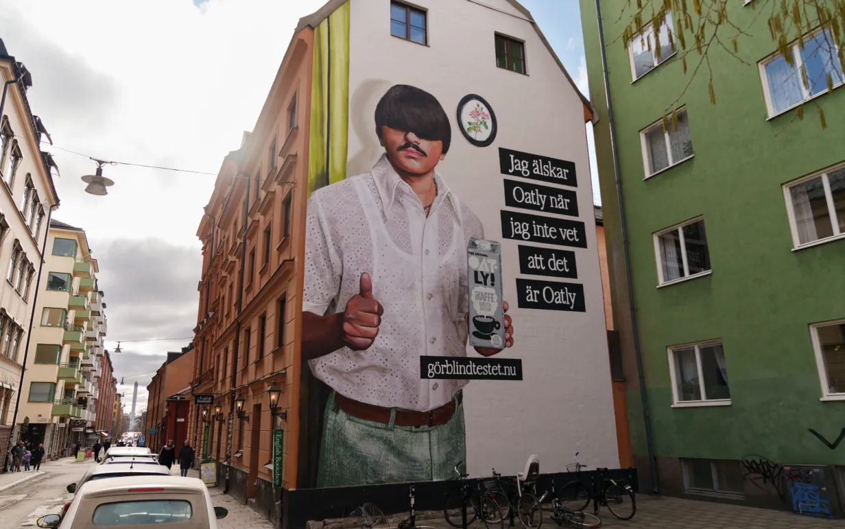 Muralmålning på södermalm i Stockholm