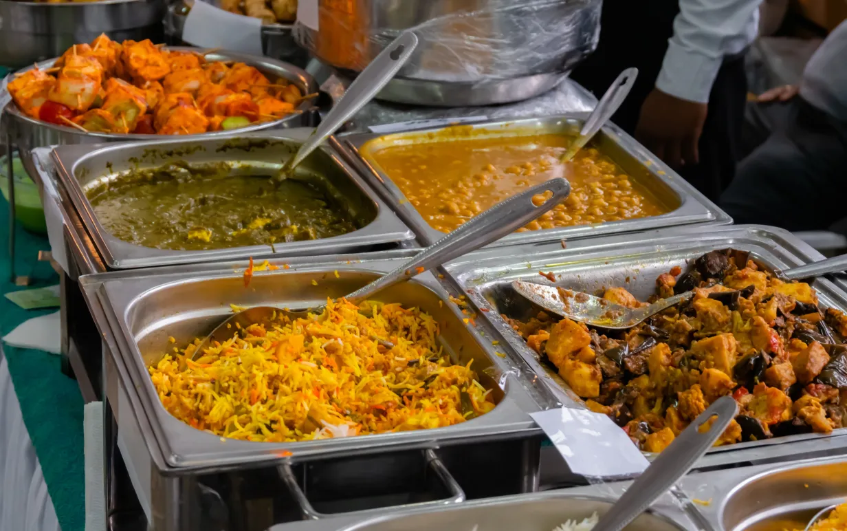 vegansk indisk buffet