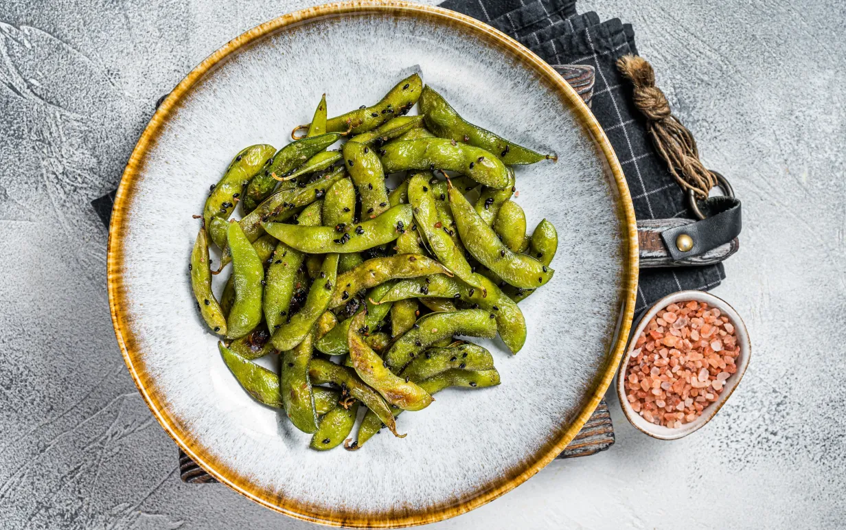 Edamamebönor med sesam och soja