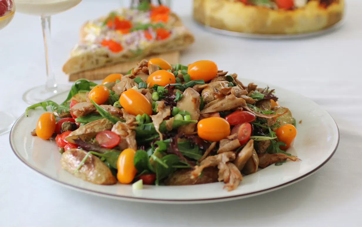 Påskig sallad med vegofiléer