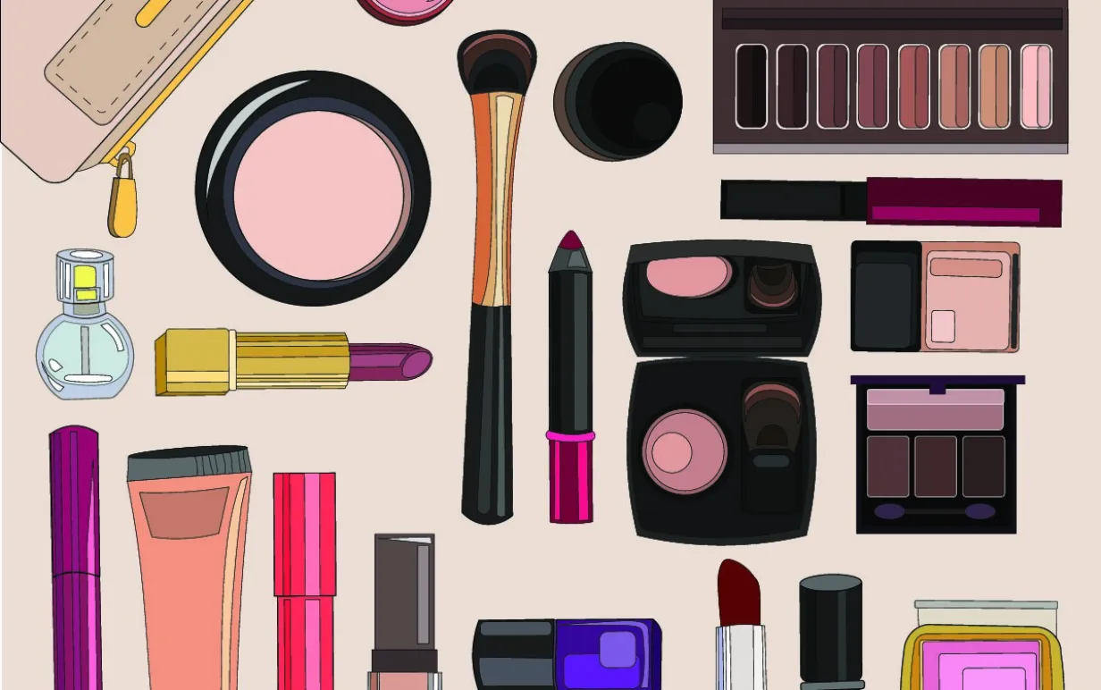 En samling smink