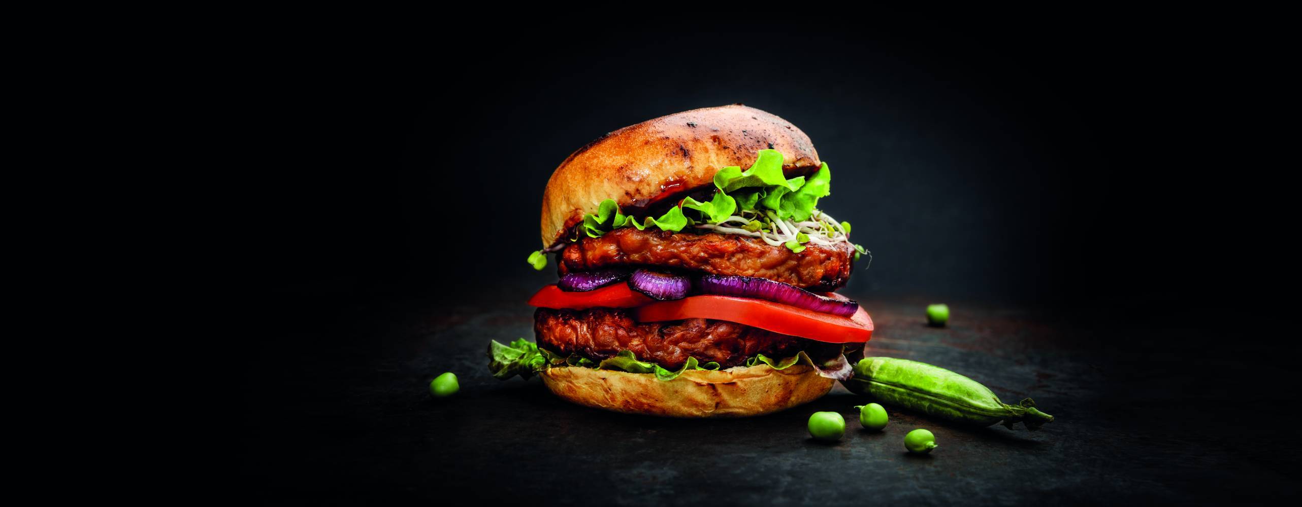 Vegansk tempeh burgare av varumärket Bärta