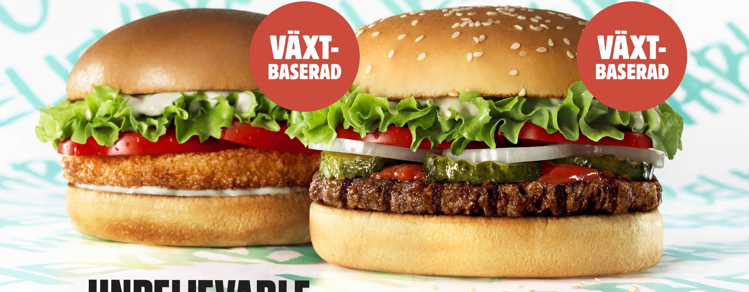 två veganska burgare från burger king