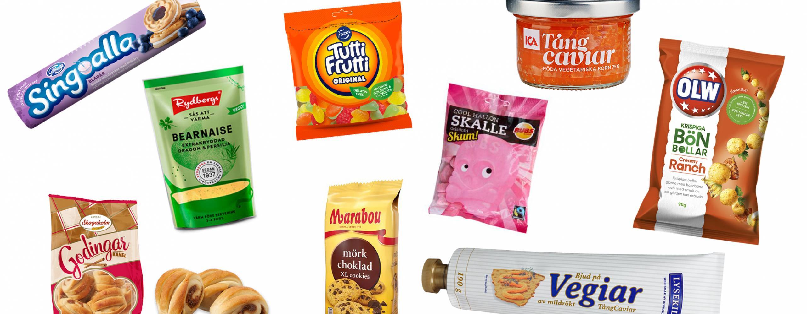 Diverse veganska produkter