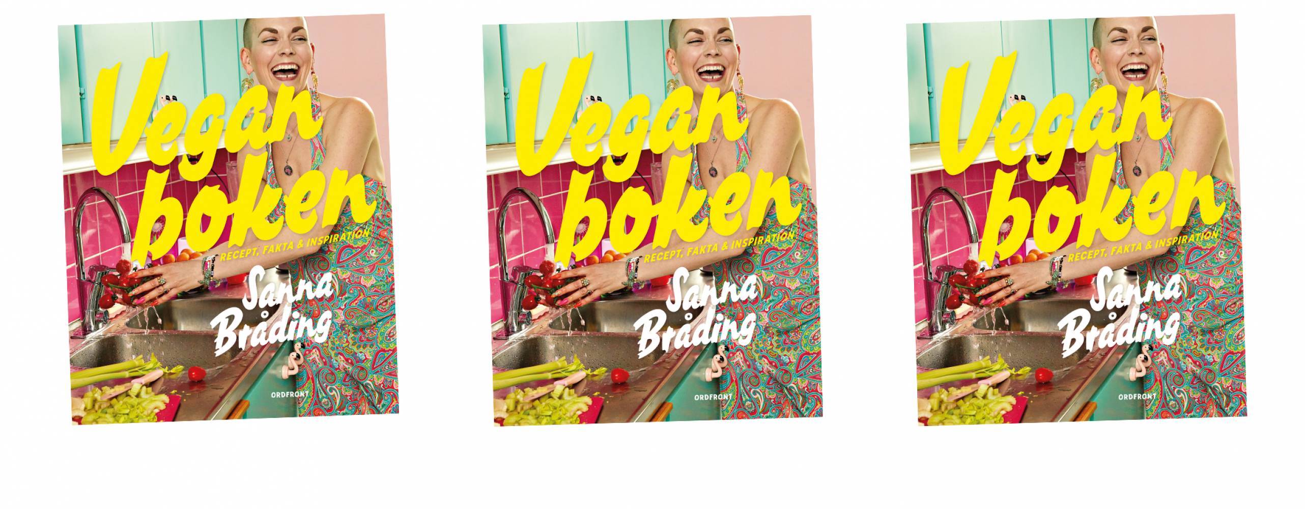 tre omslag av veganboken