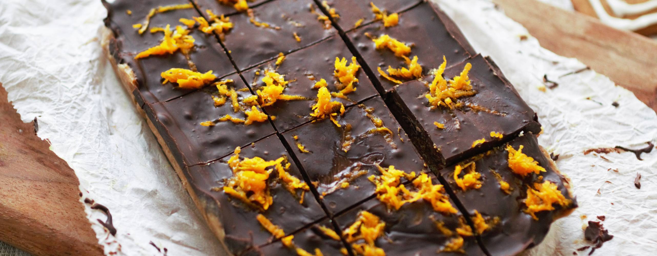 Veganska pepparkaksrutor med chokladöverdrag