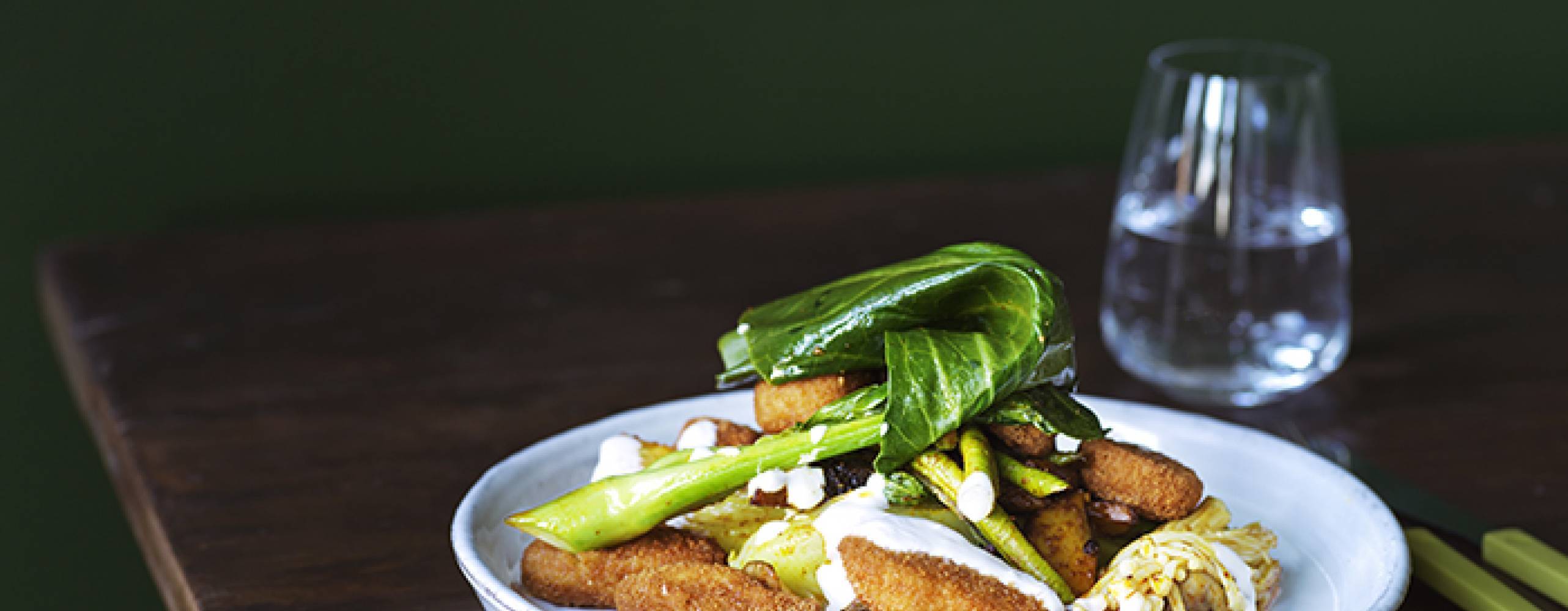 Veganska nuggets från anamma på en tallrik