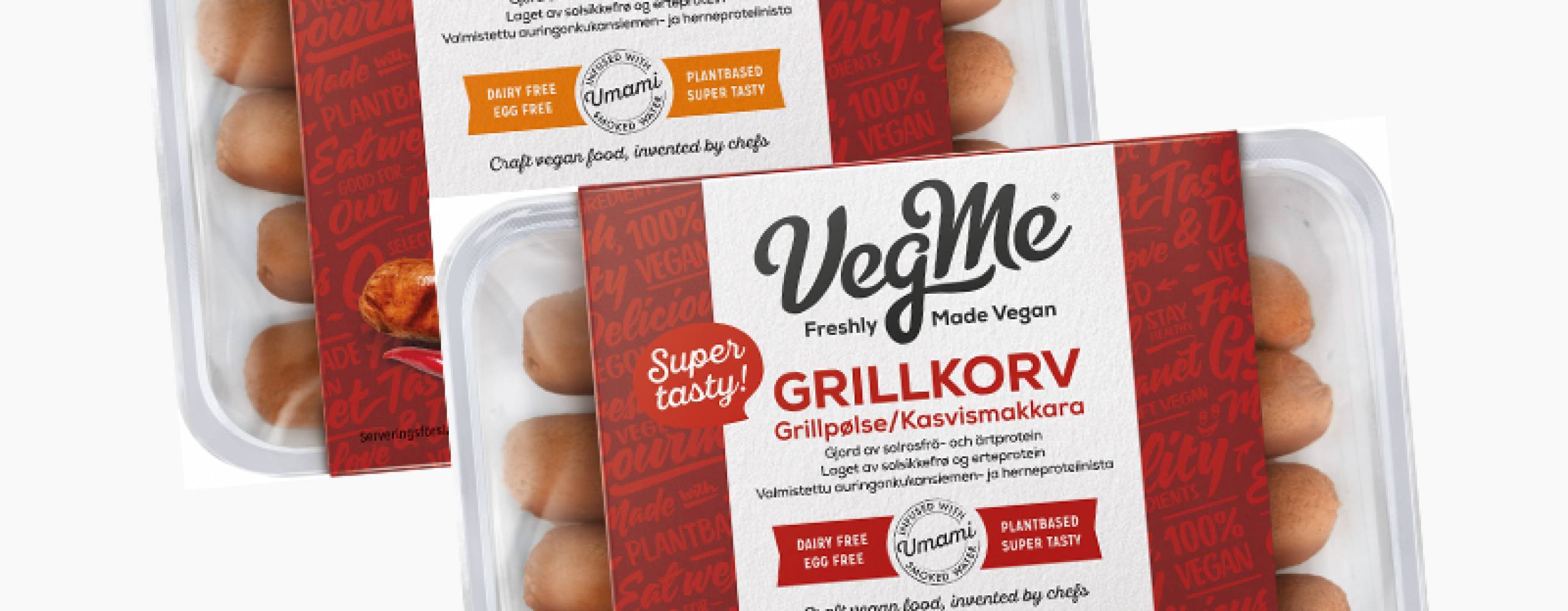 Veganska korvar från varumärket Vegme